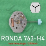 호환상품 론다 763 무브먼트 763-h4(3.05mm) normtech 3 핸즈 쿼츠 무브먼트액세서리 수리 교체 부품시계 : 풋내이