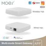 호환 MOES Tuya  다중 모드 스마트 게이트웨이 브리지 ZigBee3.0 Bluetooth 메쉬 허브 Alexa Google 홈 라이프 앱 음성 제어 : 외솔리
