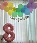 DIY 파스텔 풍선가랜드 생일풍선 파티용품세트 : 하늘풍선파티