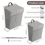 세탁 정리함 세탁기 벽걸이 공이 손잡이 절약형 보관 용기 내구성, 더러운 및 바구니, 2개 공간 접이식 다기능 통 세트 있는 : 하루픽1 스토어