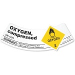 팩 smartsign 실린더 비닐, 산소 5.1cm 압축 - 13.3cm(2인치 제조 미국 5.25인치) 25개 라벨 가스 숄더 : 경안단고7