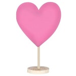 하트 모양 테이블탑 장식 패브릭 악센트 나무 받침대 포함 가정용 디스플레이 : 선운소소온