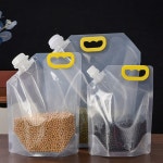 2Pcs 0 5/1 5/2 5/5L 곡물 저장 가방 곤충 방지 습기 신선한 유지 재활용 휴대용 투명 주방 인감 : 프라임셀러샵