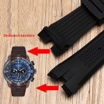 호환상품 CITIZEN AW1475 용  고무 실리콘 시계 밴드 1476 CA4154 4155 4278 내구성 방수 스포츠 스트랩 24mm : 풋내이