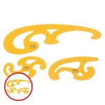 헤이지 C0115 코링 템플렛 K 1203S 원주 운형자 개 1개입 측정기 건축자 도면자 : 헤이지01