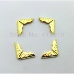 Shipping 500pcs 골드 도금 금속 책 코너 앨범 메뉴 프로텍터 3mm 두께 20x15mm J1689 : 그로우셀러샵