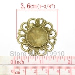 호환 무료 shipping-50Pcs 골동품 청동 선조 카보 숑 설정 랩 커넥터 장식 diy embellishments 결과 36mm j0576 : 하벗Be