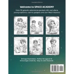 스페이스 아카데미 u2013 컬러링북 귀여운 외계인, 탐험가, 우주 세계와 함께하는 50가지 미래형 모험 6세용 대형 일러스트 u201310 u2022... 
