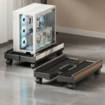 이동식 컴퓨터 본체 받침대 데스크탑 거치대 PC 트레이 정리 수납 : 바닐라마운틴