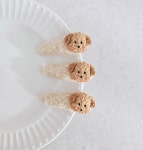 강아지 머리핀 유아 똑딱핀 : 보누므