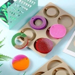 1개 원형 링 실리콘 몰드 소이 캔들 아로마 왁스 타블렛 몰드 6홀 수제 실리콘 몰드 비누 제작 액세서리 : 오봉소소온