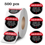500pcs 경고 오프닝 스티커, 이 패키지는 극도의 행복 스티커를 일으킬 것입니다 우편물 상자 봉투 자체 접착 라벨 : 플로우마켓샵