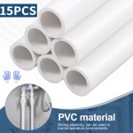 15PCS SCH40 인치 PVC 산업용 파이프 다목적 저온 방지 DIY 온실 정원 농장 White15 sti s : 동식이직구창고