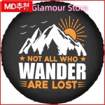 사람은 길을 잃은 것이 아니다 트럭 SUV 트레일러 캠핑 RV 타이어 커버용 스페어 마운틴 휠 프로텍터 14 15 16 17인치 : 구대1등장사장29