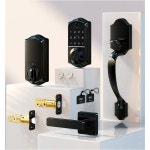 Veise VE017-H 지문 스마트 현관문 잠금 세트, 앱 제어, 아연 합금 손잡이가 있는 8-in-1 키리스 엔트리 데드볼트, 비상 전원 포트, 터치스크린... 