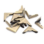 책 모서리 금속 보호대 청동 J1321 스크랩북 100 폴더 개 골동품 삼각형 앨범 코너 : 코알라넷