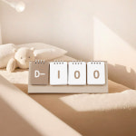 신생아 디데이달력 아기달력 4칸 다크브라운 임신 출산 : 팩토리아트