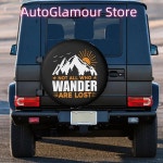 사람은 길을 잃은 것이 아니다 트럭 SUV 트레일러 캠핑 RV 타이어 커버용 스페어 마운틴 휠 프로텍터 14 15 16 17인치 : 구대1등장사장29