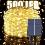 야외 방수 페어리 스트링 조명 500LED 태양광 8 가지 모드 크리스마스 화환 장식 정원 파티 웨딩 1 ~ 2 팩 : 셀메이드홀딩스