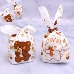 십탸 곰토끼 보자기봉투4장 보자기봉투 선물포장 쿠키포장 어린이날 생일선물포장지 생일포장재 : 십타상점