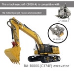 굴삭기 풀 메탈 유압 모터 AT C0018 스크린 버킷 LESU1/14 엔지니어링 기계 모델 퀵릴리즈 AT C0018 A : 주니안스토어1016