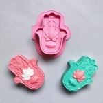 2/4pcs 실리콘 비누 금형 손 팜 모양의 화장실 비누 금형 왁스 용품에 대 한 DIY 수 제 양식 양초 만들기 금형 : 용문소소온