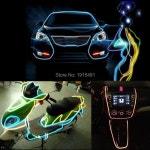 사각형 모양 파란색 LED 천장 패널 조명 EL 시트 휴일 창의력 DC-5V USB 드라이버 포함 10x10cm : 션월드상사