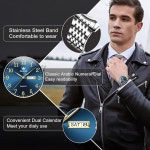 날짜 아날로그 쿼츠 캐주얼 손목시계 대량수 클래식 럭셔리 야광 저울 41mm 빅페이스 리딩 릴로지 파라 홈브레 Black Face-G5009 : 정품스또어