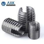 10개입 스테인리스 스틸 M16 셀프 태핑 나사 인서트 스크류 부싱 M16x2.0x22mm 302 슬롯형 와이어 수리 : 오션밤 직구