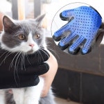 털갈이를 위한 그루밍 장갑 효율적인 털갈이 제거 애완동물 2 in 1 브러시 마사지 개와 고양이에게 안전 : 프라임셀러샵