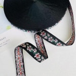 9 M/lot 폭 약 2 CM 의류 액세서리 ZH-5856에 대한 짠 자카드 리본 꽃 : 명지소소온