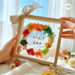 드라이플라워 액자 만들기 키트 모스 프리저브드 플라워 꽃 원목액자 중학생 어르신 : 달콩 마트