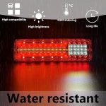 KYTAMYTE 트럭 트레일러 및 농장 차량용 12V 테일 라이트, 플랫베드 라이트 스톱, 순차적 점멸, 방수, 간편한 설치(2PCS)로 후진등... 