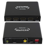 HDMI 2.1 4포트 분배기 8K 60Hz EDID 영상분배기 공유기 옵티컬 AUX 지원 : 이엠쇼핑