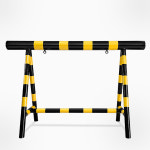 이동식 스틸 바리케이트 A형 H1000 x L1500 주차 빌딩 주차 진입 금지 바리게이트 : 주식회사 서진기업