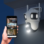 3채널 실외 CCTV 외부 감시카메라  IP카메라 방범용 매장 농막  CCTV 무선 와이파이 : 아이카코리아