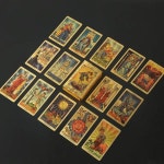 금박 타로 카드 플라스틱 PET 방수 풀세트 컬러 인쇄 게임 플레잉 테이블탑 : 에스디-상사