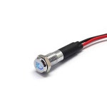 Alpinetech PL8MS 8mm 5/16인치 12V LED 금속 신호 표시기 파일럿 대시 라이트(하이 빔 표시기) 1 : 스마트13셀링