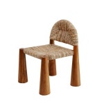 중세풍 로프 엮임 의자 빈티지 원목 레저 1인용 지중해 스타일 아트 다이닝 등받이 액센트 : 왠즈데이마켓
