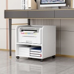 프린터장 복사기 이동식 책상 사무실 40 길이 둥근 모서리 하 내부 수납 복합기 1 속길이45테이블아래D타입화이트 : 브리즈마켓91