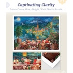 피스 릴랙스 플라스틱 직소 퍼즐 1200피스 이미지 세계 홀스타트의 호수 옆 저녁 가장 만족스러운 테이블 게임 [H3519] 퍼즐 매트 필요... 