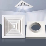 환풍기 커버 환풍구 천장 덮개 에어컨 용품 덕트 용 환기 팬 그릴 콘센트 사각 디퓨저 Round Pipe 180mm : 메이지아스토어