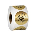 1 롤/500pcs 골드 선물을위한 스티커 감사합니다 결혼식 생일 인치 파티 가방 중소기업 포장 제공 : 밸류마켓샵