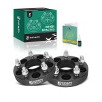 1mm 나침반, 러그 휠 스터드 다트, 타이어 5 yhtauto 5x110mm 2개, 피아트 블랙 닷지 체로키, 2.5cm(1인치) m12x1.25 스페이 : 경안동흥8