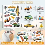 홈 제작 스티커 자가 종이 파티 학교 교육용 접착 트럭 차량 스티커, 312개 용품 운송 귀여운 Dinosaur : 현글로벌게이트