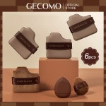 GECOMO 6 PCS 초콜릿 파우더 퍼프 세트 습식 및 스펀지 부드러운 가죽 플로킹 메이크업 쿠션 : 청운홀딩스.