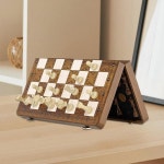 체스판 접이식 디자인 자석 나무 세트 여행용 장난감 교실 대기실 자동차 가정 야외 공원 커피숍용 : 에스디-상사