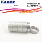 6804 ZZ 4PCS 20X32X7MM ABEC 섹션 61804 기계 깊은 얇은 섬유 : 스탠다드코어