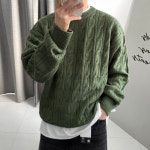 10color 꽈배기 오버핏 남자 라운드니트티셔츠 : 맨즈델리