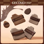 GECOMO 6 PCS 초콜릿 파우더 퍼프 세트 습식 및 스펀지 부드러운 가죽 플로킹 메이크업 쿠션 : 지성전자